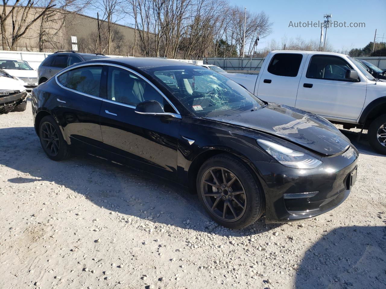 2019 Tesla Model 3  Black vin: 5YJ3E1EA1KF410624
