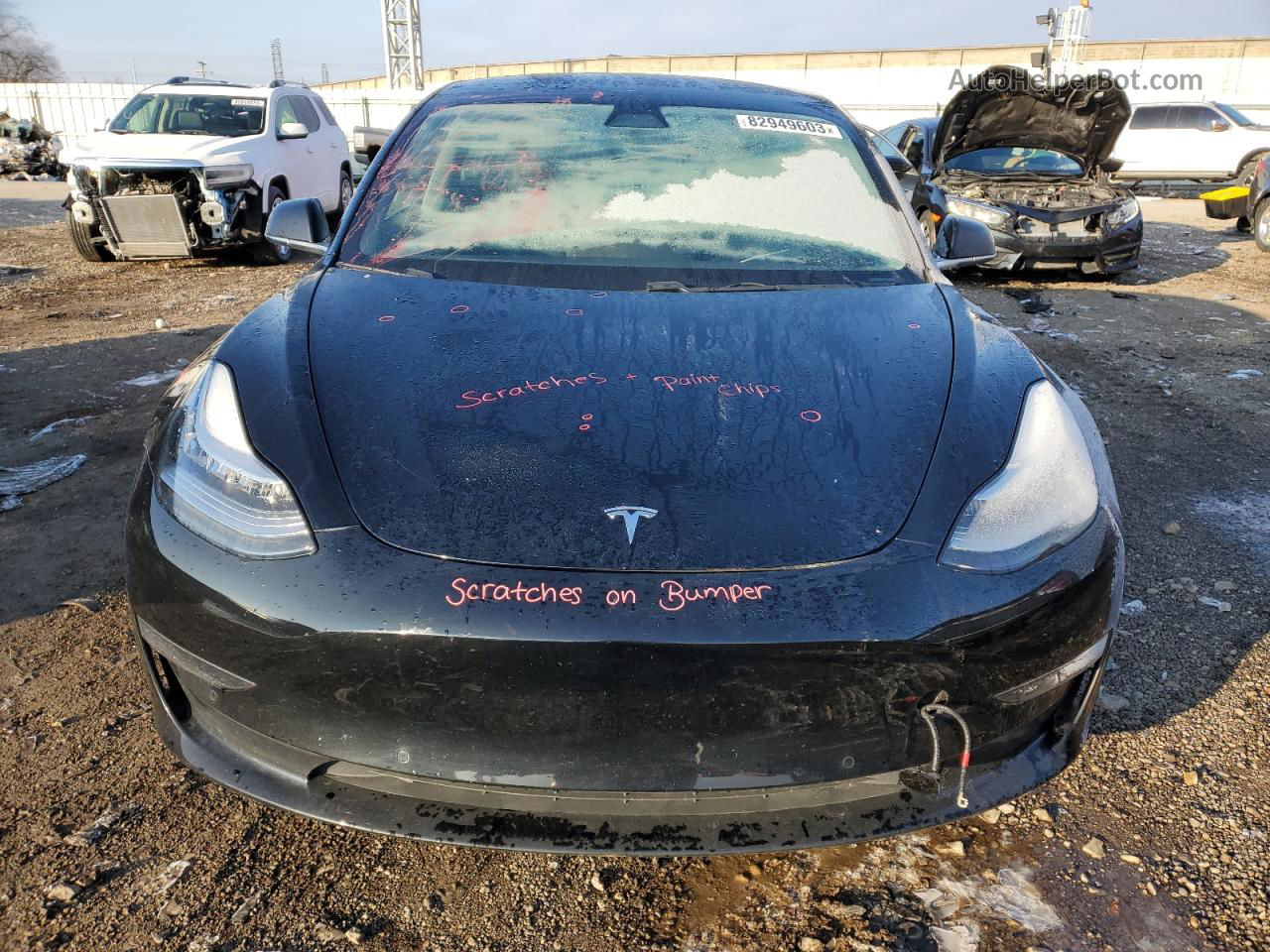 2019 Tesla Model 3  Черный vin: 5YJ3E1EA1KF410669