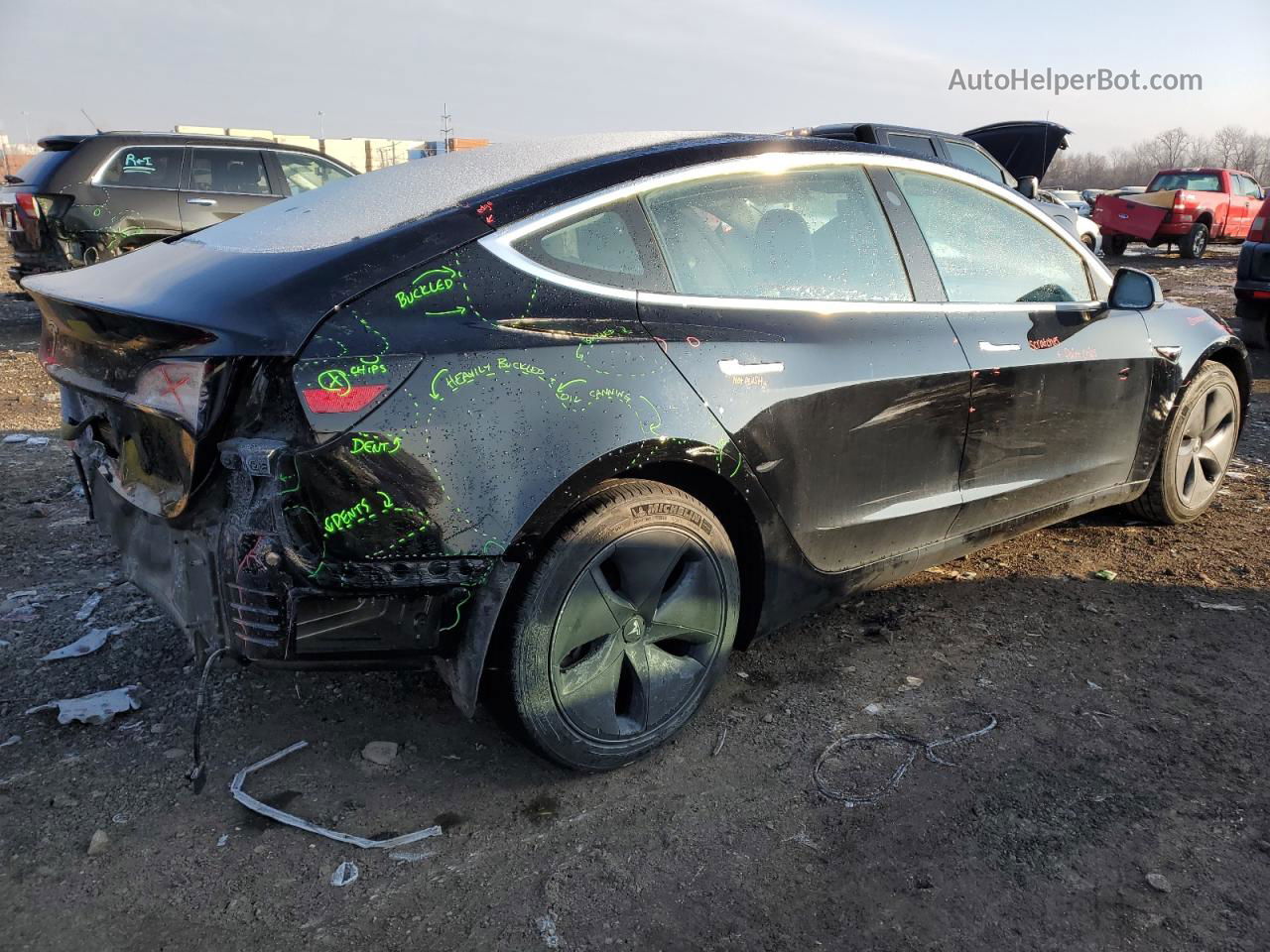 2019 Tesla Model 3  Black vin: 5YJ3E1EA1KF410669