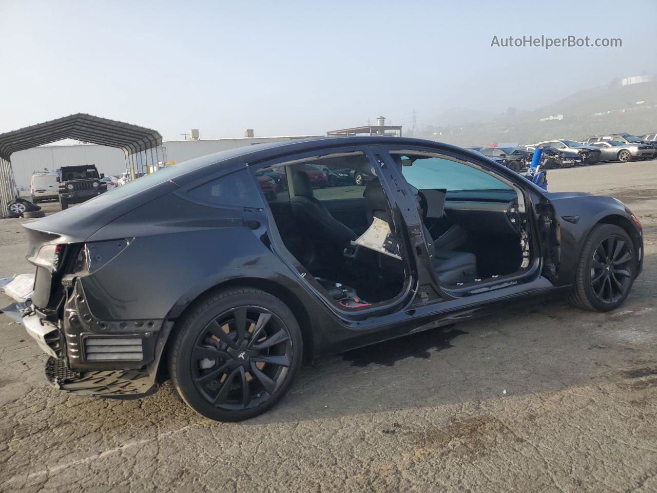 2019 Tesla Model 3  Black vin: 5YJ3E1EA1KF417086