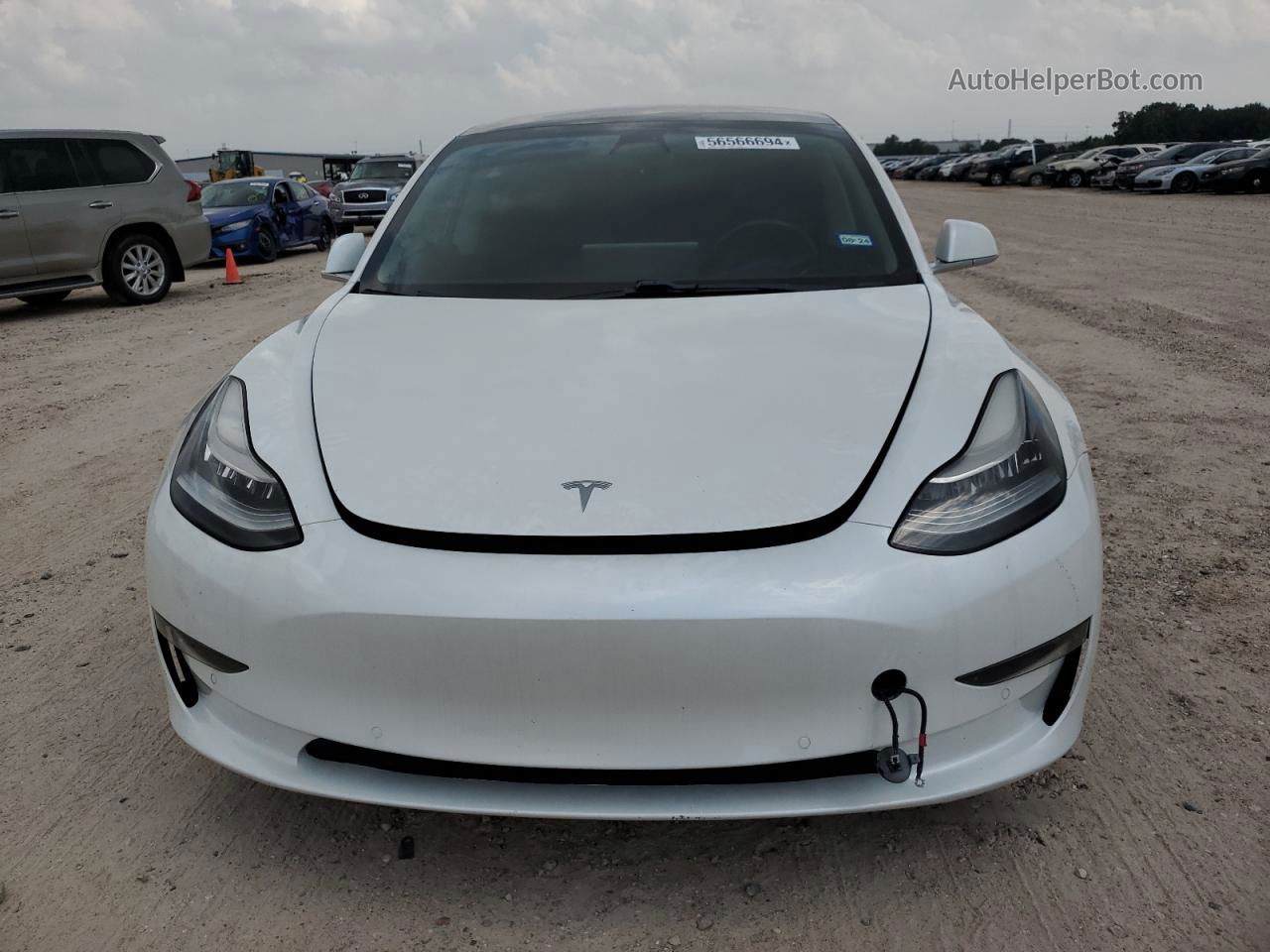 2019 Tesla Model 3  White vin: 5YJ3E1EA1KF425107