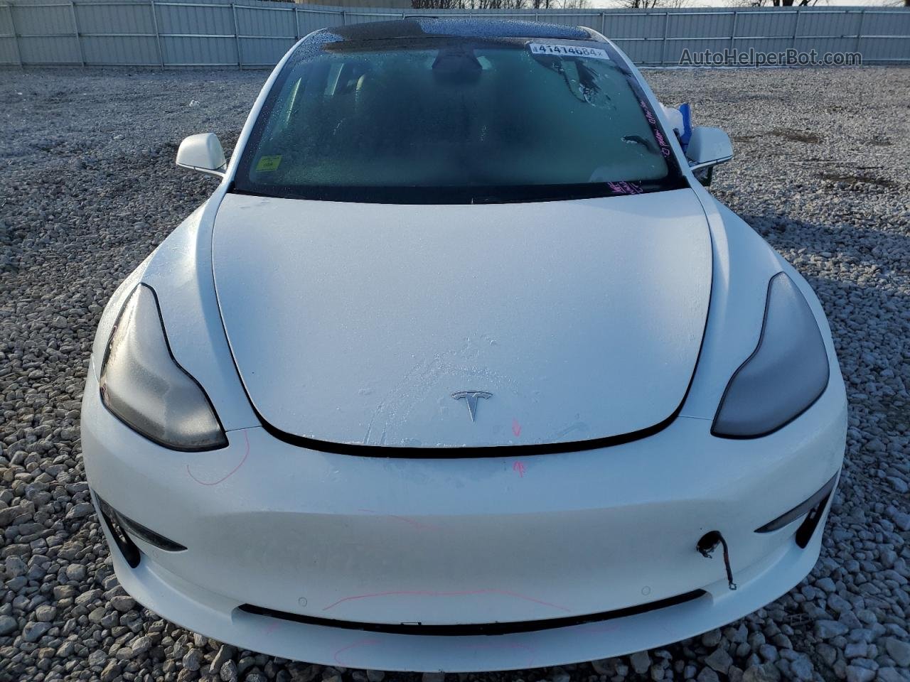 2019 Tesla Model 3  White vin: 5YJ3E1EA1KF483783