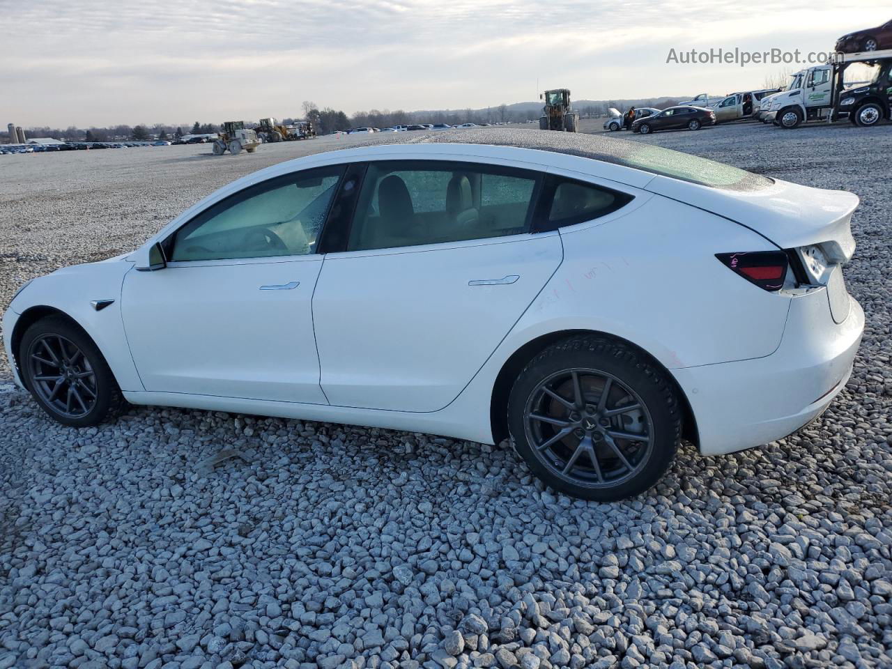 2019 Tesla Model 3  White vin: 5YJ3E1EA1KF483783