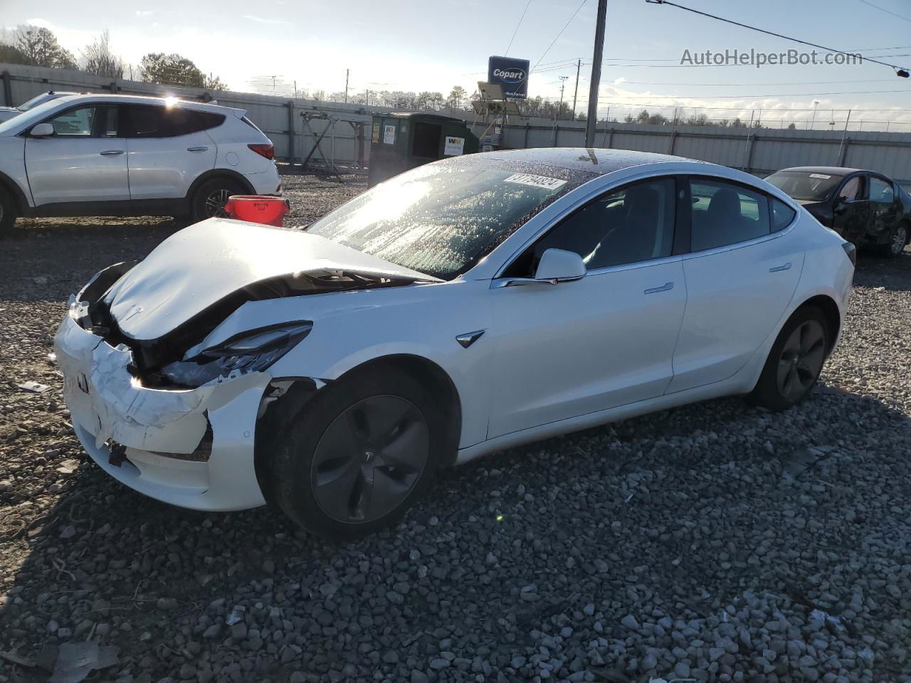 2020 Tesla Model 3  White vin: 5YJ3E1EA1LF504441