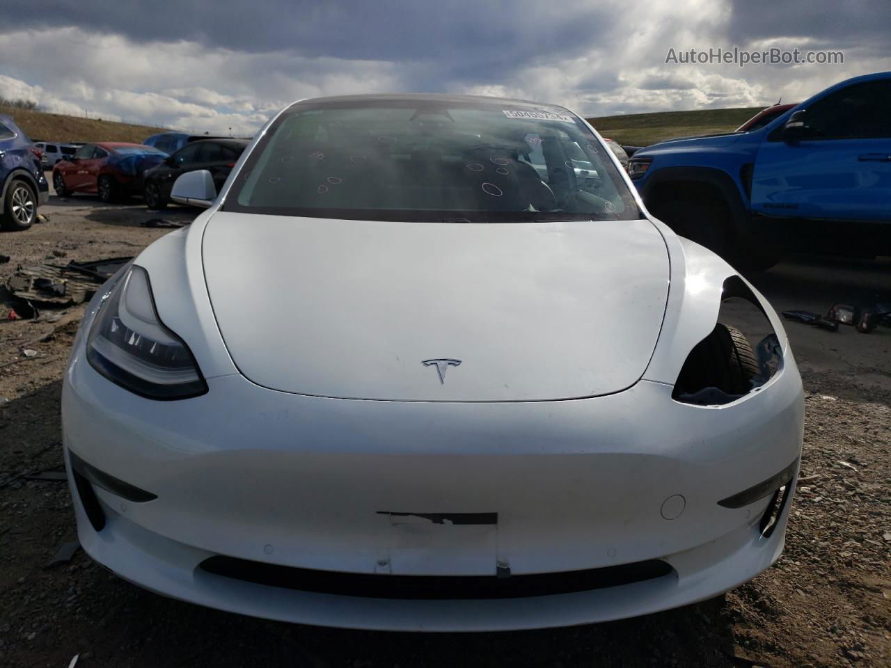 2020 Tesla Model 3  White vin: 5YJ3E1EA1LF598210