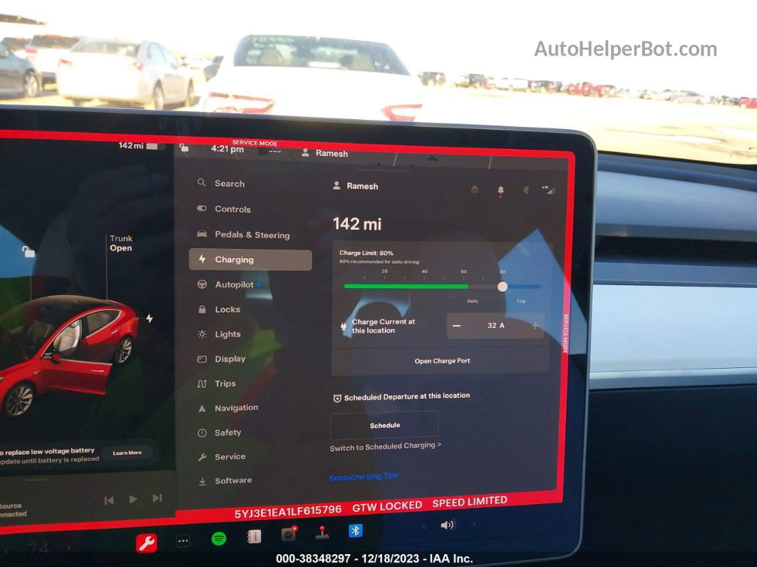 2020 Tesla Model 3   Burgundy vin: 5YJ3E1EA1LF615796