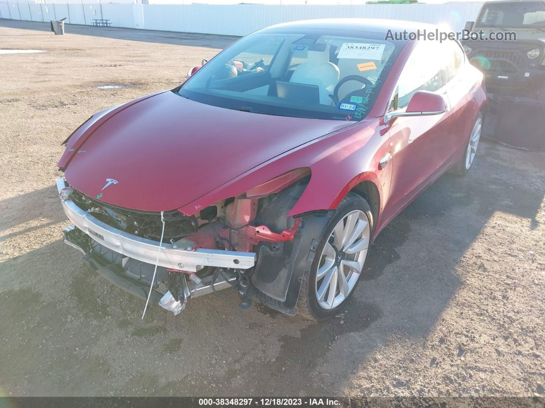 2020 Tesla Model 3   Burgundy vin: 5YJ3E1EA1LF615796