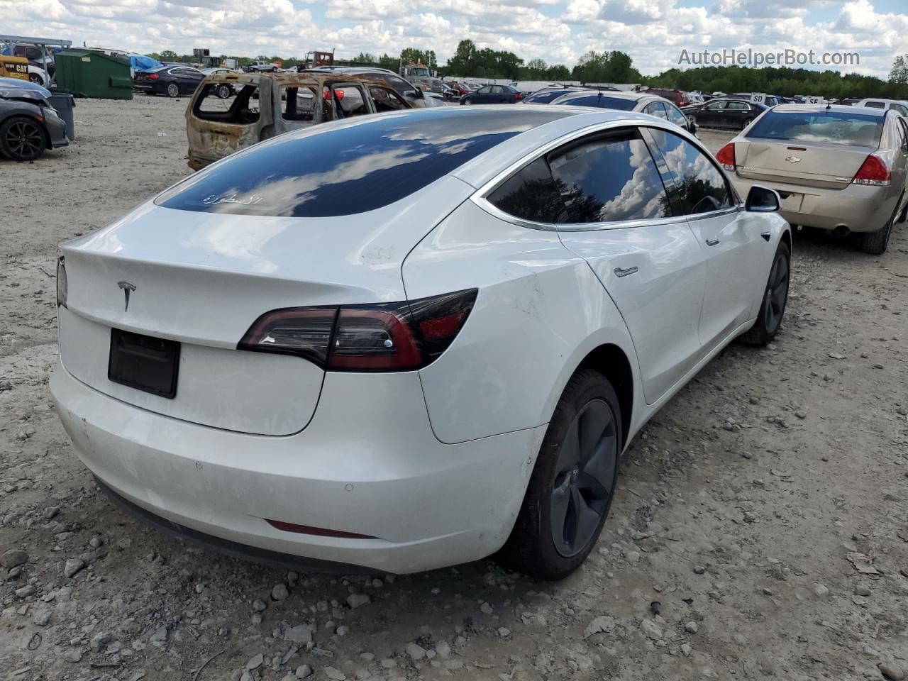 2020 Tesla Model 3  White vin: 5YJ3E1EA1LF737221