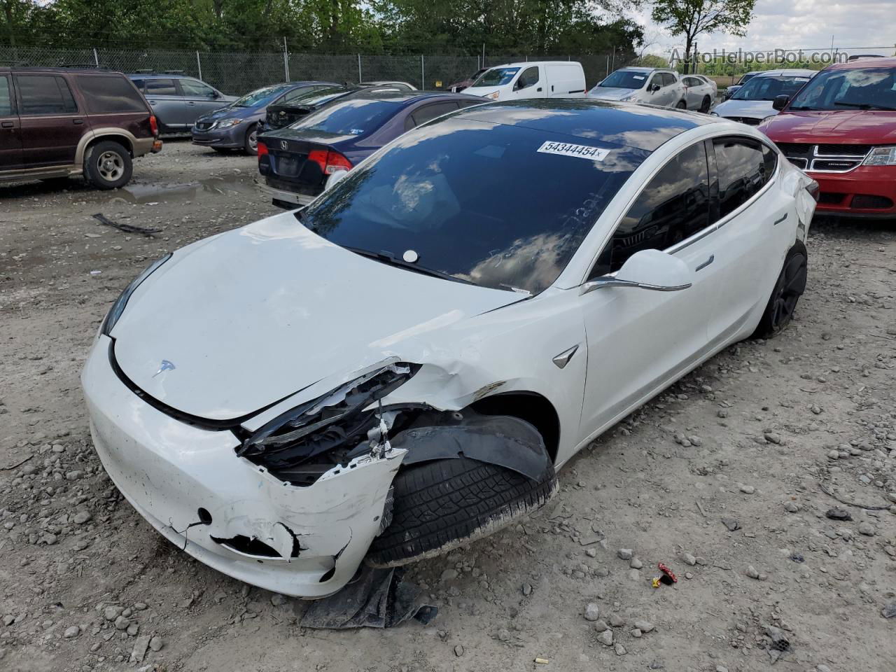 2020 Tesla Model 3  White vin: 5YJ3E1EA1LF737221