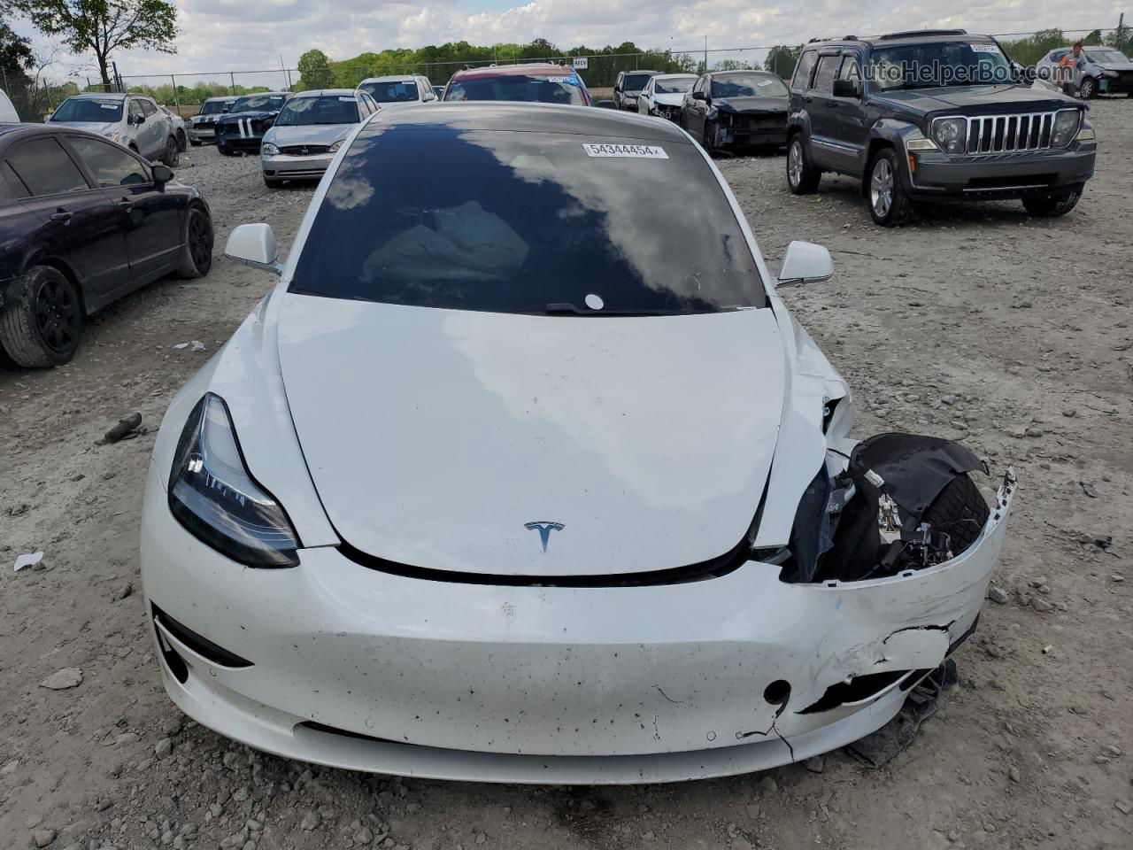 2020 Tesla Model 3  White vin: 5YJ3E1EA1LF737221