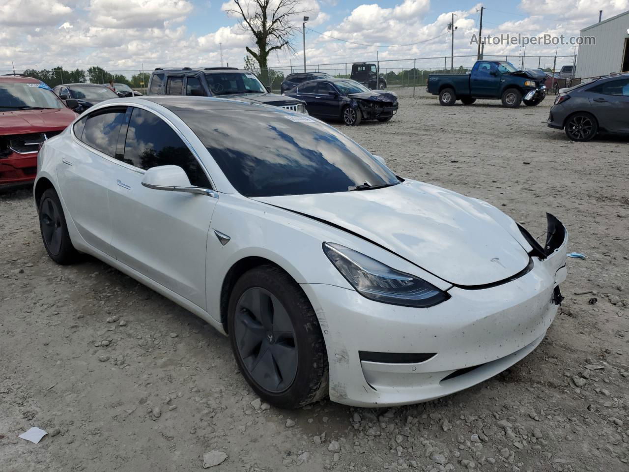 2020 Tesla Model 3  White vin: 5YJ3E1EA1LF737221