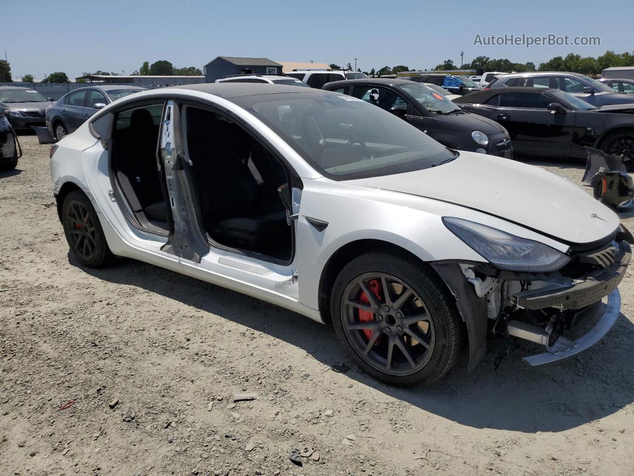 2020 Tesla Model 3  White vin: 5YJ3E1EA1LF744945