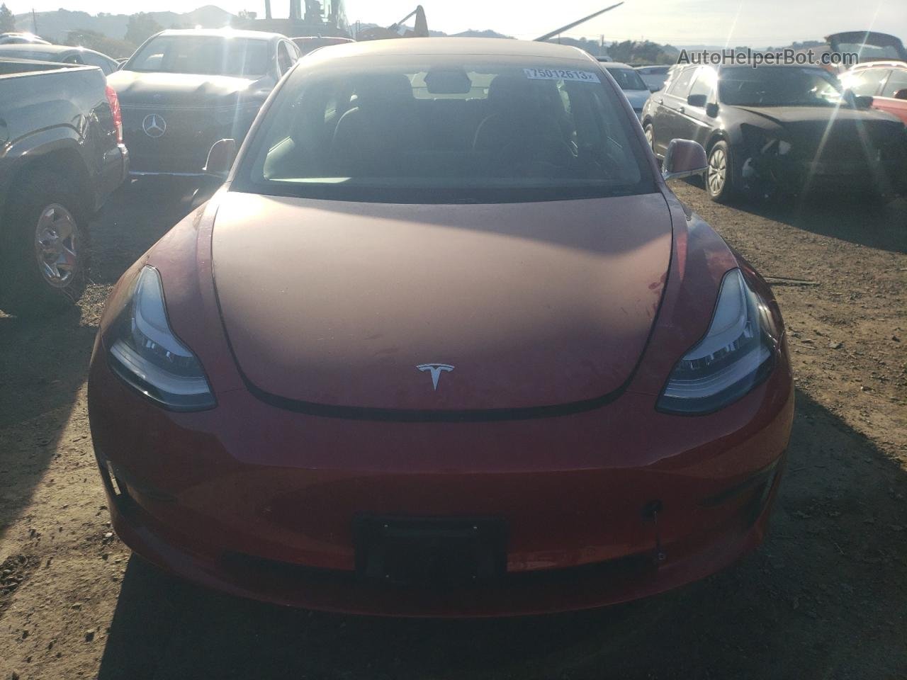 2020 Tesla Model 3  Красный vin: 5YJ3E1EA1LF807428