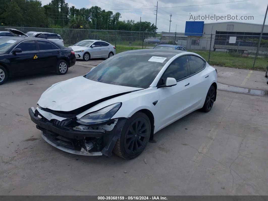 2021 Tesla Model 3 Standard Range Plus Rear-wheel Drive White vin: 5YJ3E1EA1MF051424