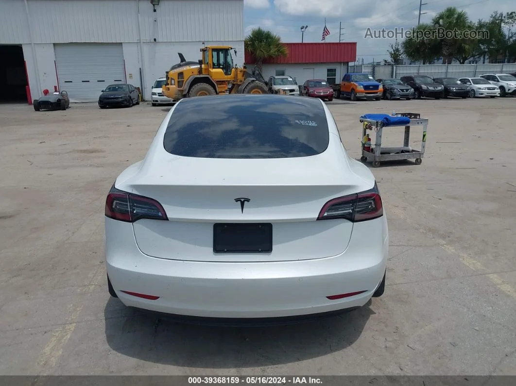 2021 Tesla Model 3 Standard Range Plus Rear-wheel Drive White vin: 5YJ3E1EA1MF051424