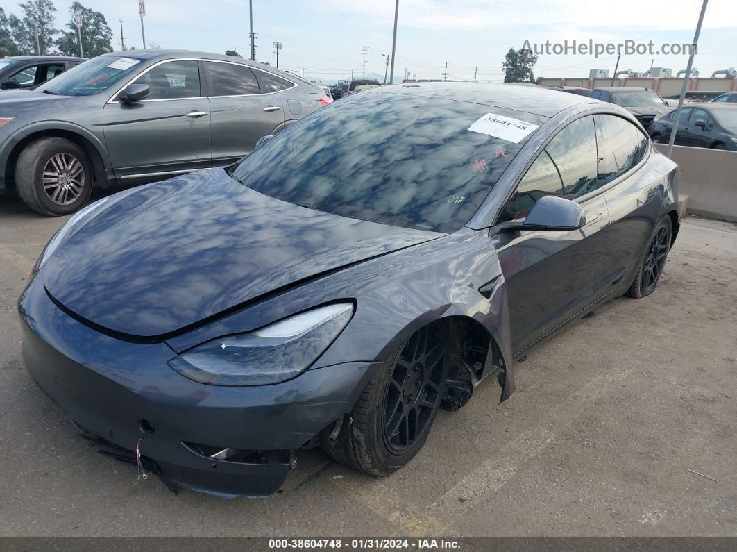 2021 Tesla Model 3 Standard Range Plus Rear-wheel Drive Gray vin: 5YJ3E1EA1MF052167