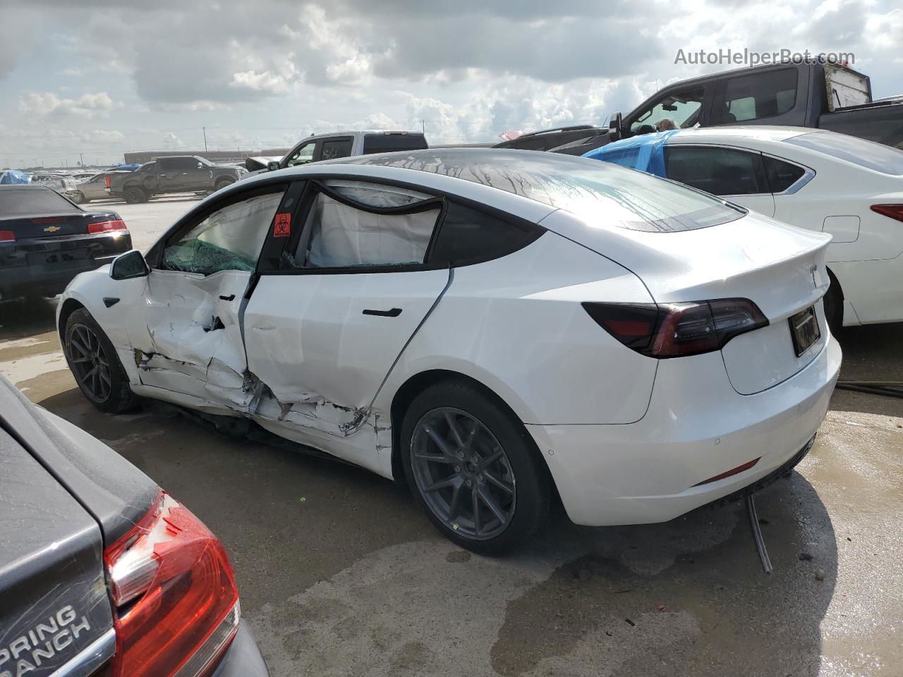 2021 Tesla Model 3  White vin: 5YJ3E1EA1MF060611