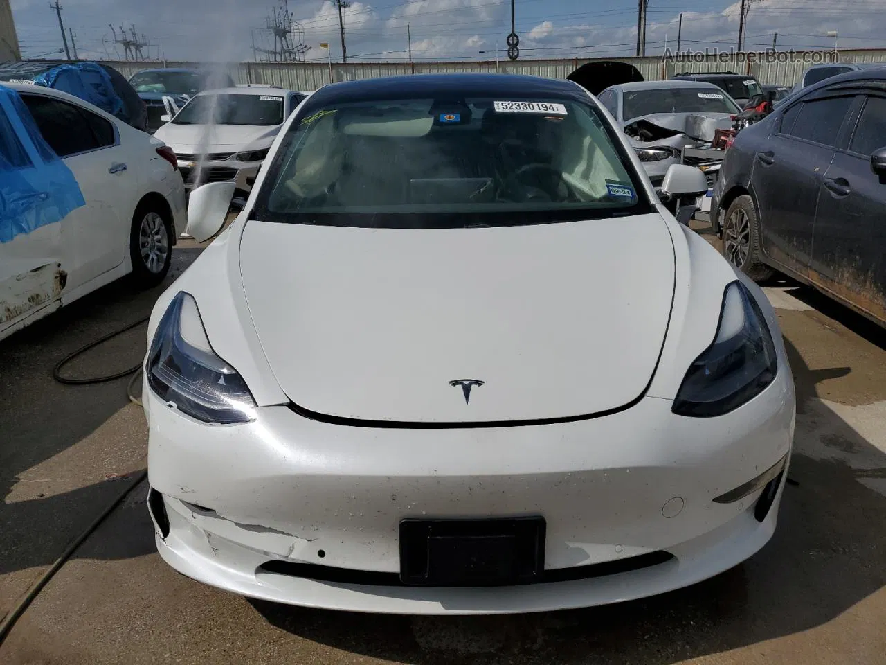 2021 Tesla Model 3  White vin: 5YJ3E1EA1MF060611