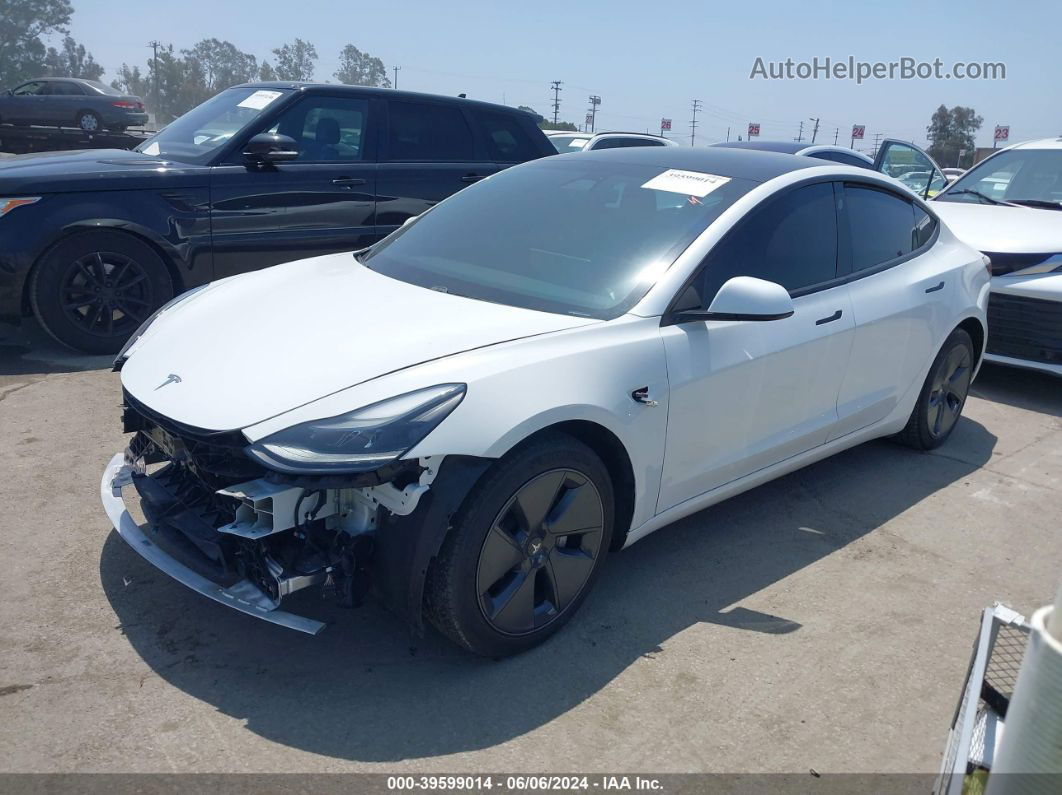 2021 Tesla Model 3 Standard Range Plus Rear-wheel Drive White vin: 5YJ3E1EA1MF066408