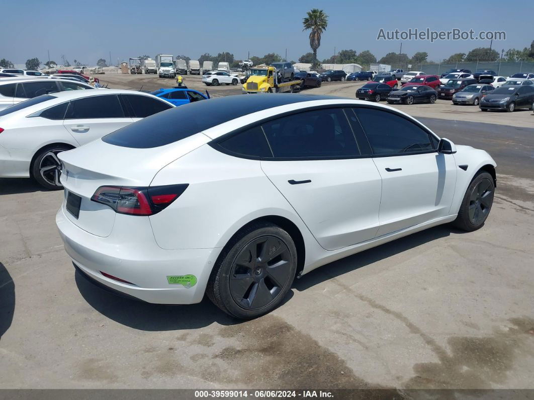 2021 Tesla Model 3 Standard Range Plus Rear-wheel Drive White vin: 5YJ3E1EA1MF066408