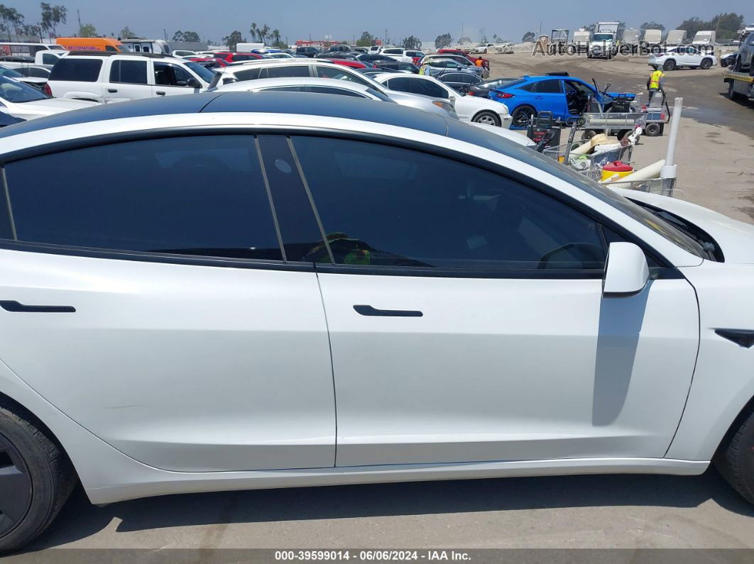 2021 Tesla Model 3 Standard Range Plus Rear-wheel Drive White vin: 5YJ3E1EA1MF066408