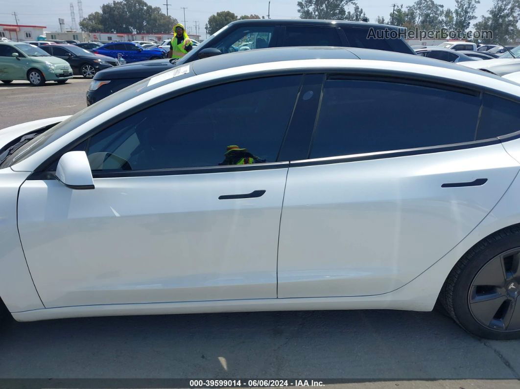 2021 Tesla Model 3 Standard Range Plus Rear-wheel Drive White vin: 5YJ3E1EA1MF066408