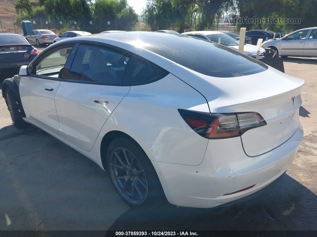 2021 Tesla Model 3 Standard Range Plus White vin: 5YJ3E1EA1MF067283