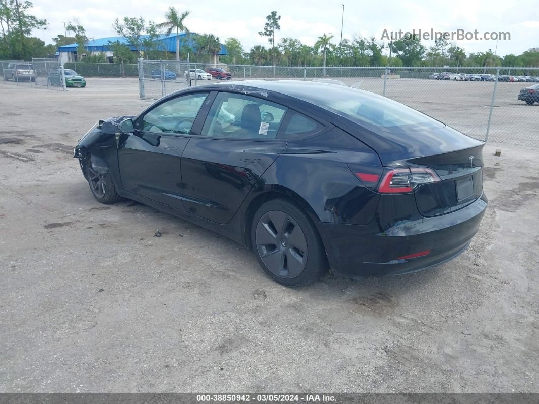 2021 Tesla Model 3 Standard Range Plus Rear-wheel Drive Black vin: 5YJ3E1EA1MF081622