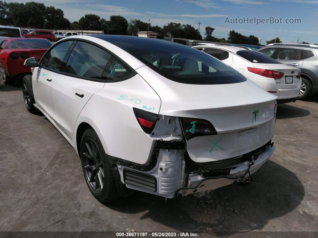 2021 Tesla Model 3 Standard Range Plus White vin: 5YJ3E1EA1MF093348