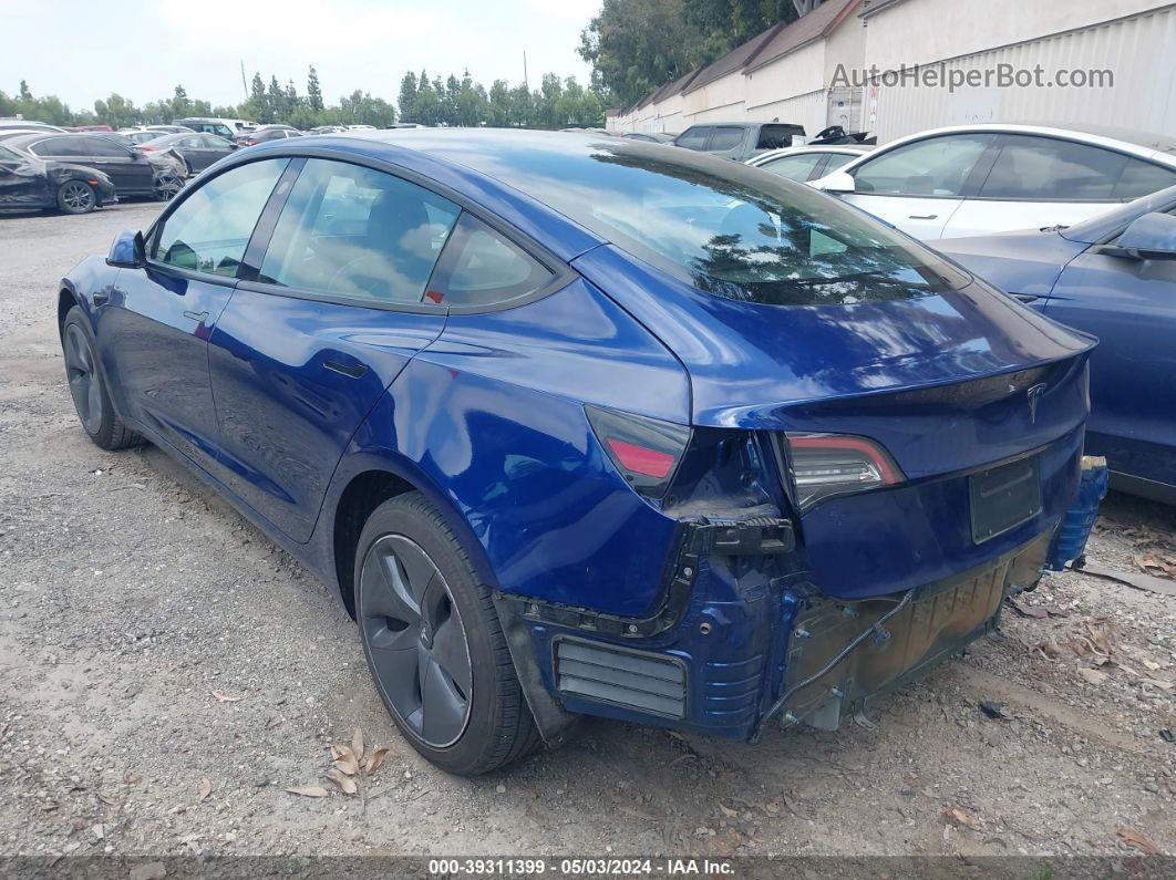 2021 Tesla Model 3   Синий vin: 5YJ3E1EA1MF867453