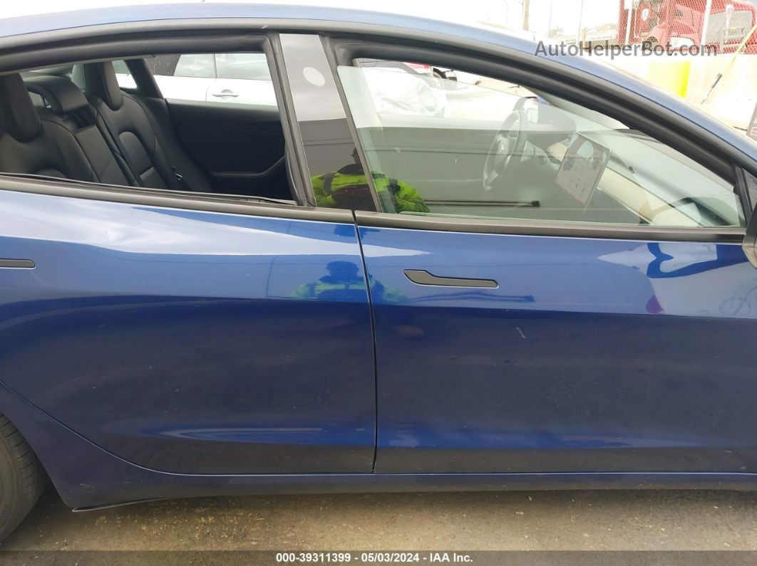 2021 Tesla Model 3   Blue vin: 5YJ3E1EA1MF867453