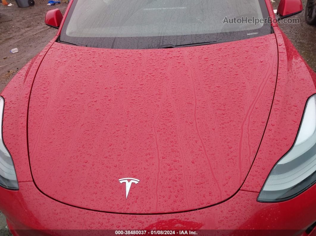 2021 Tesla Model 3 Standard Range Plus Rear-wheel Drive Красный vin: 5YJ3E1EA1MF878386