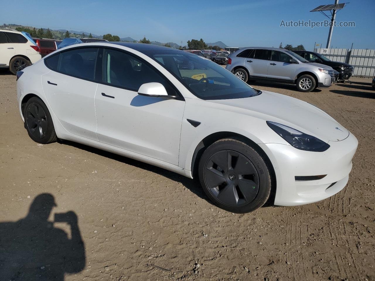 2021 Tesla Model 3  White vin: 5YJ3E1EA1MF878663
