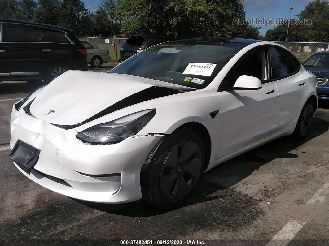 2021 Tesla Model 3 Standard Range Plus Rear-wheel Drive Белый vin: 5YJ3E1EA1MF919437