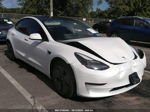 2021 Tesla Model 3 Standard Range Plus Rear-wheel Drive Белый vin: 5YJ3E1EA1MF919437