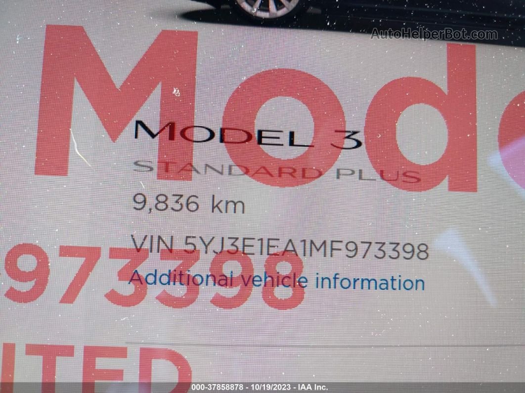 2021 Tesla Model 3 Standard Range Plus Rear-wheel Drive Серый vin: 5YJ3E1EA1MF973398