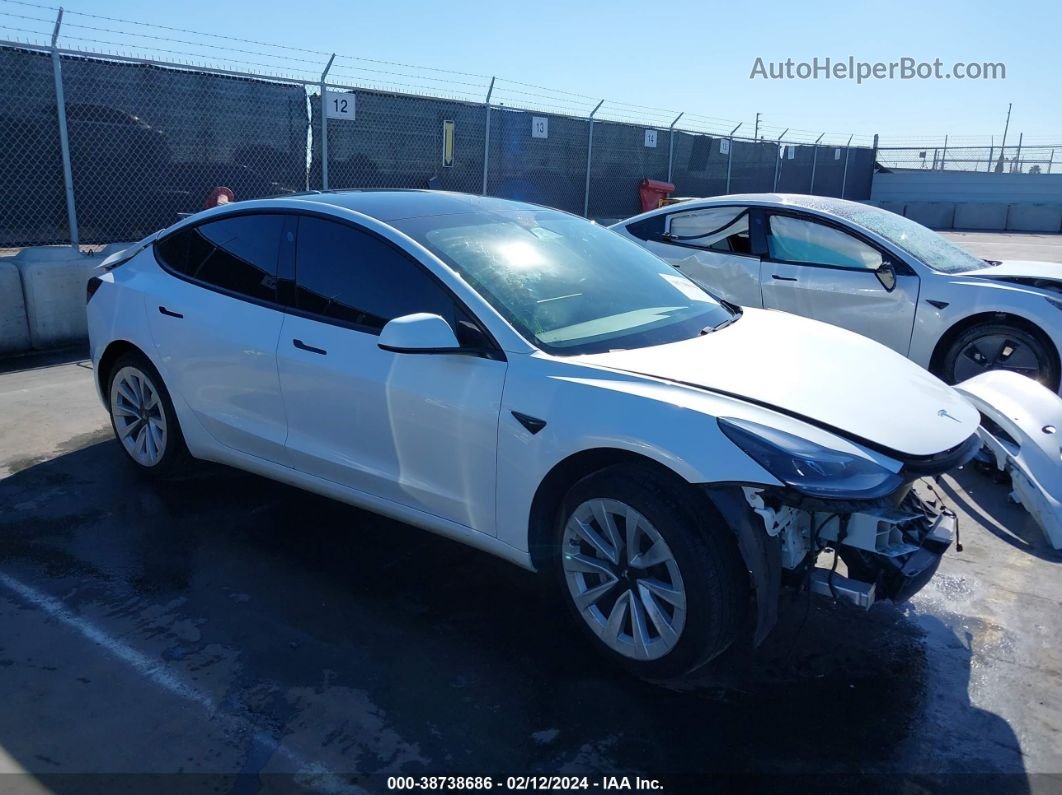 2021 Tesla Model 3 Standard Range Plus Rear-wheel Drive Белый vin: 5YJ3E1EA1MF978102
