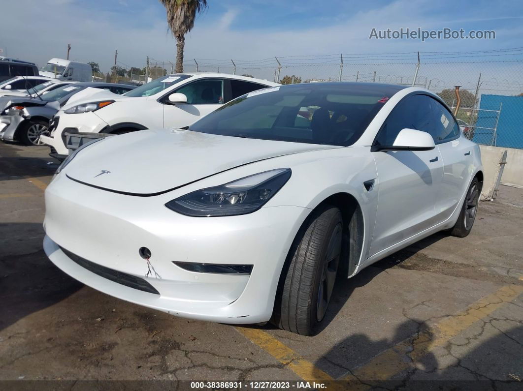 2021 Tesla Model 3 Standard Range Plus Rear-wheel Drive White vin: 5YJ3E1EA1MF997121