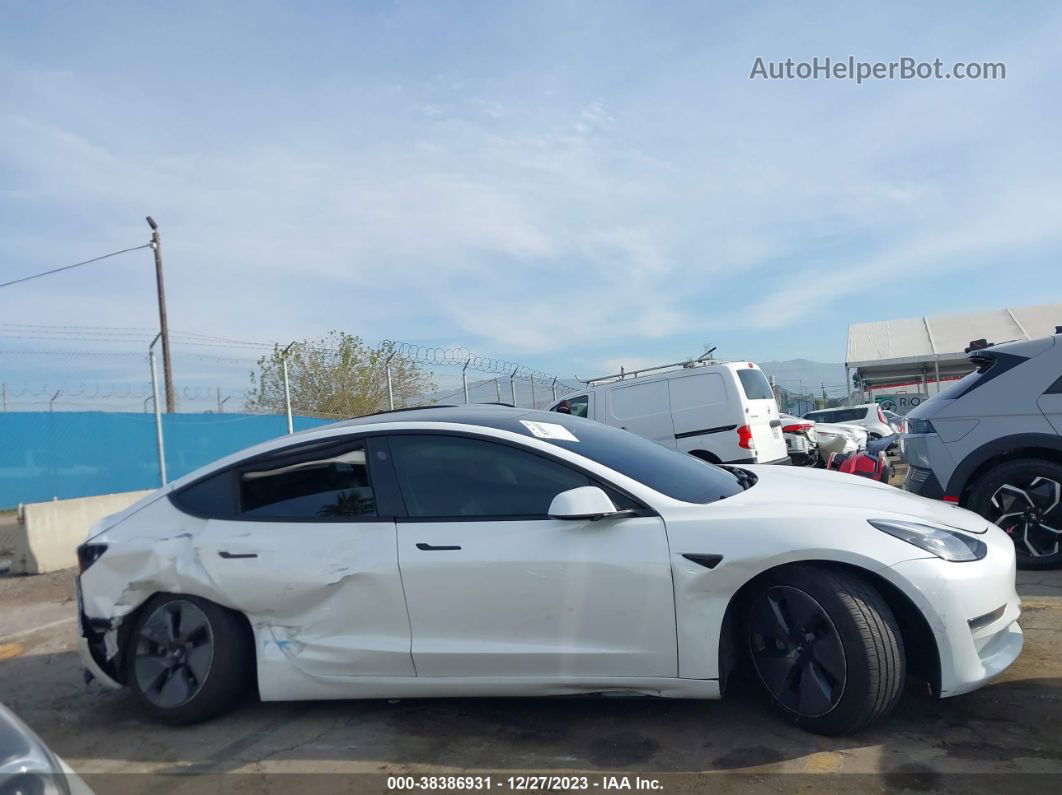 2021 Tesla Model 3 Standard Range Plus Rear-wheel Drive White vin: 5YJ3E1EA1MF997121