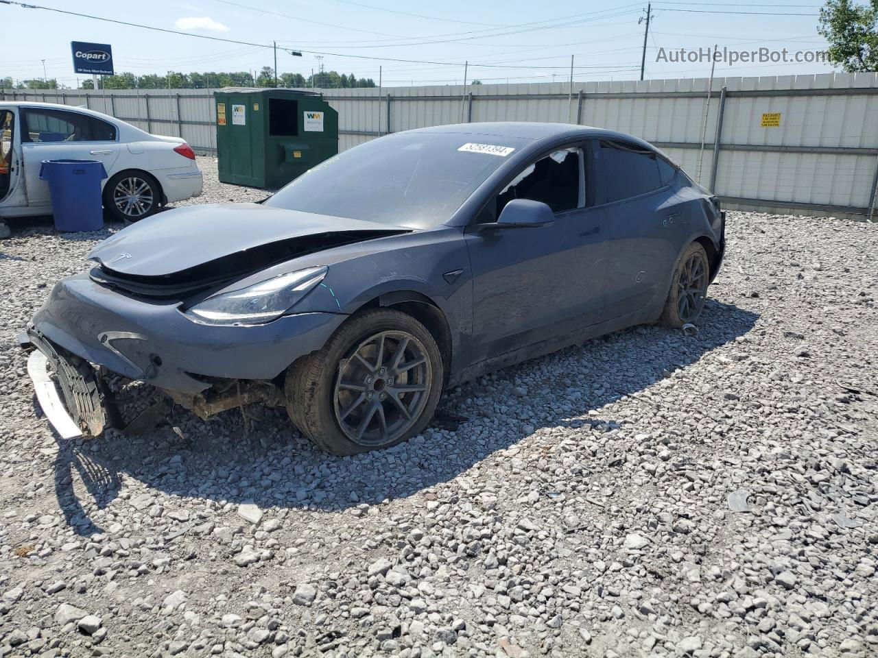 2022 Tesla Model 3  Gray vin: 5YJ3E1EA1NF111557