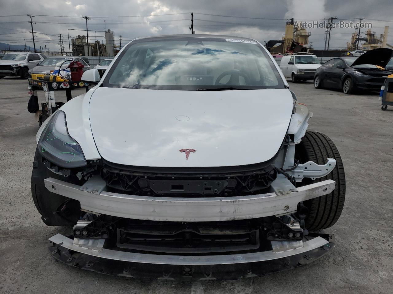 2022 Tesla Model 3  White vin: 5YJ3E1EA1NF154733