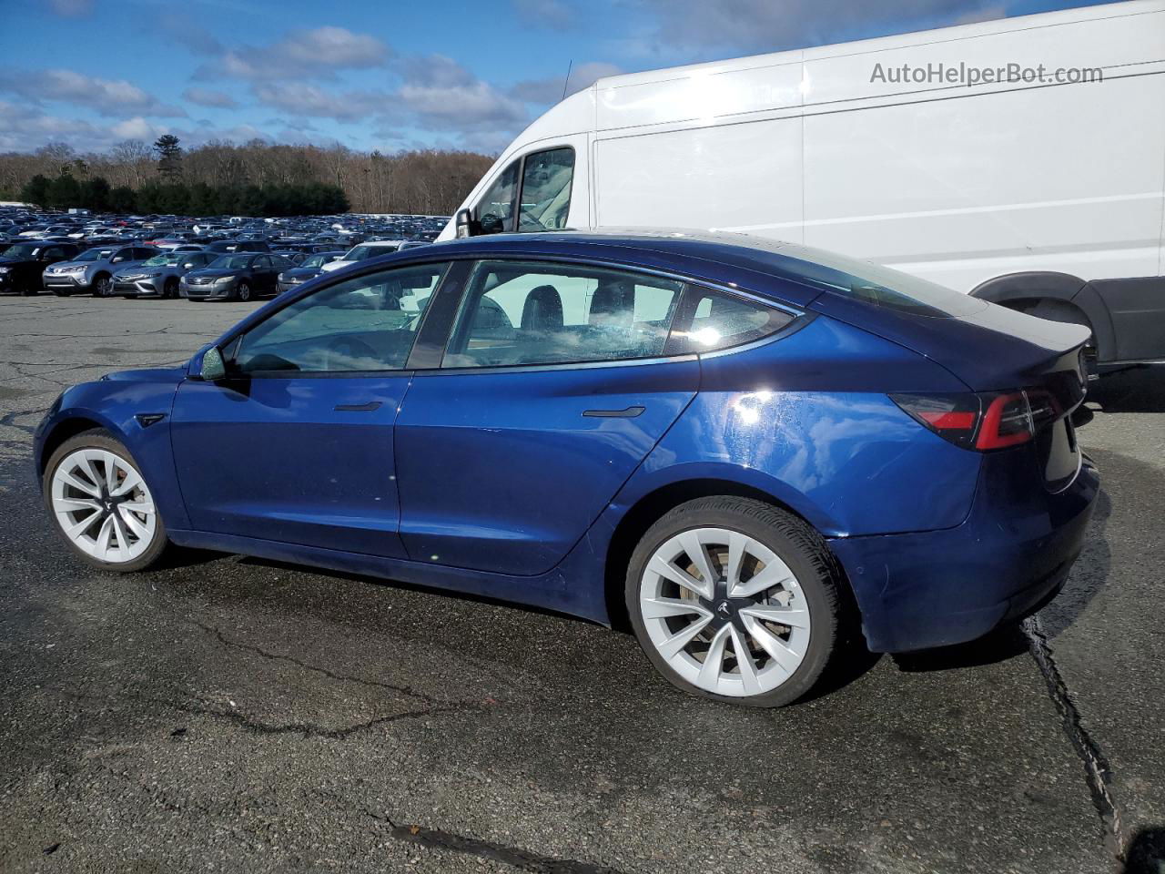 2022 Tesla Model 3  Синий vin: 5YJ3E1EA1NF288710