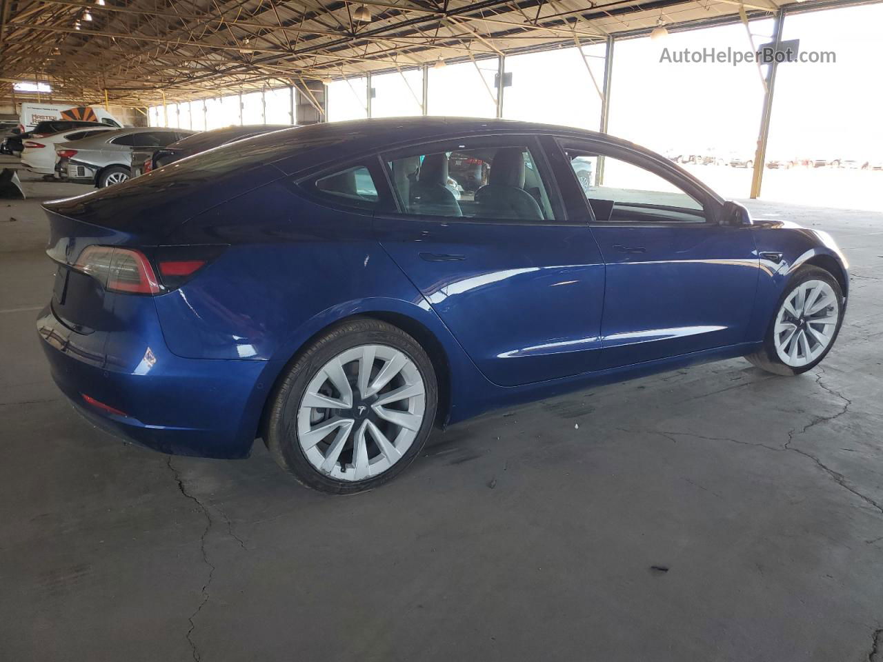 2022 Tesla Model 3  Blue vin: 5YJ3E1EA1NF288724