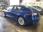 2022 Tesla Model 3  Blue vin: 5YJ3E1EA1NF368931