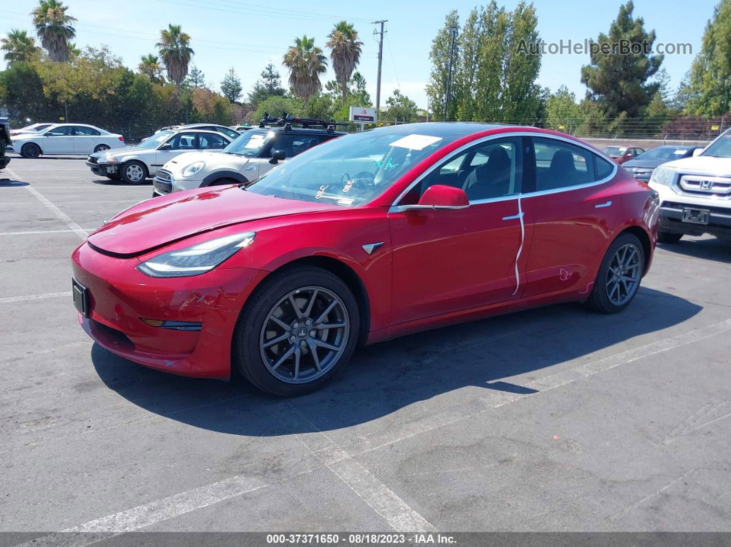 2018 Tesla Model 3 Range Battery Red vin: 5YJ3E1EA2JF002986