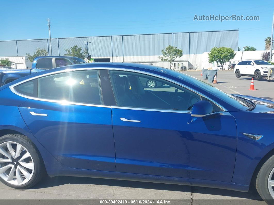 2018 Tesla Model 3 Long Range/mid Range Blue vin: 5YJ3E1EA2JF011137