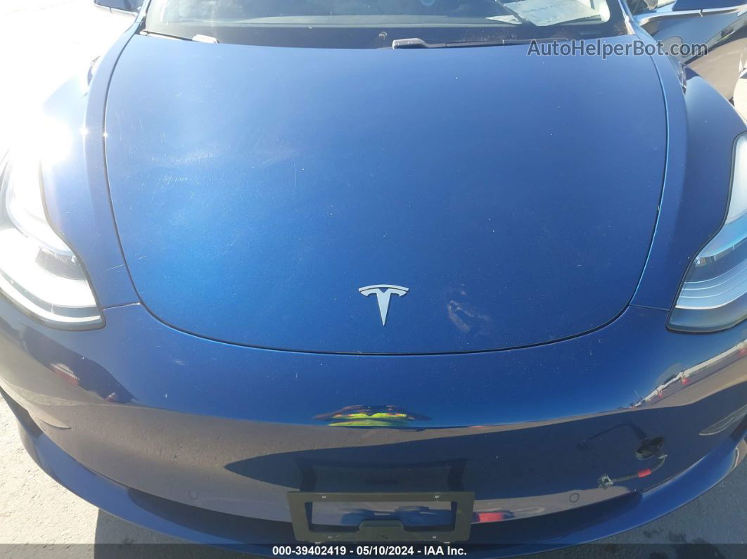 2018 Tesla Model 3 Long Range/mid Range Blue vin: 5YJ3E1EA2JF011137