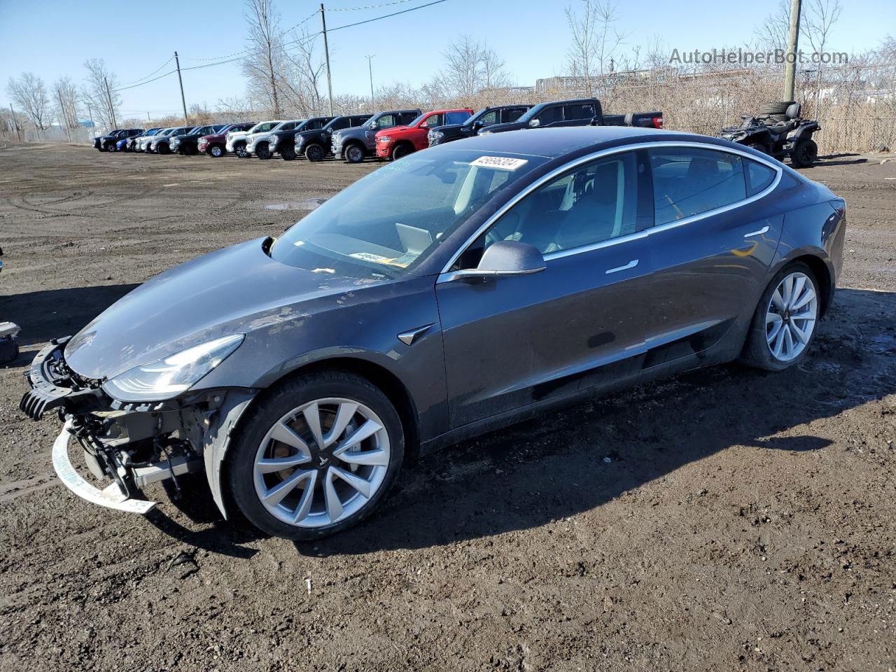 2018 Tesla Model 3  Charcoal vin: 5YJ3E1EA2JF015124