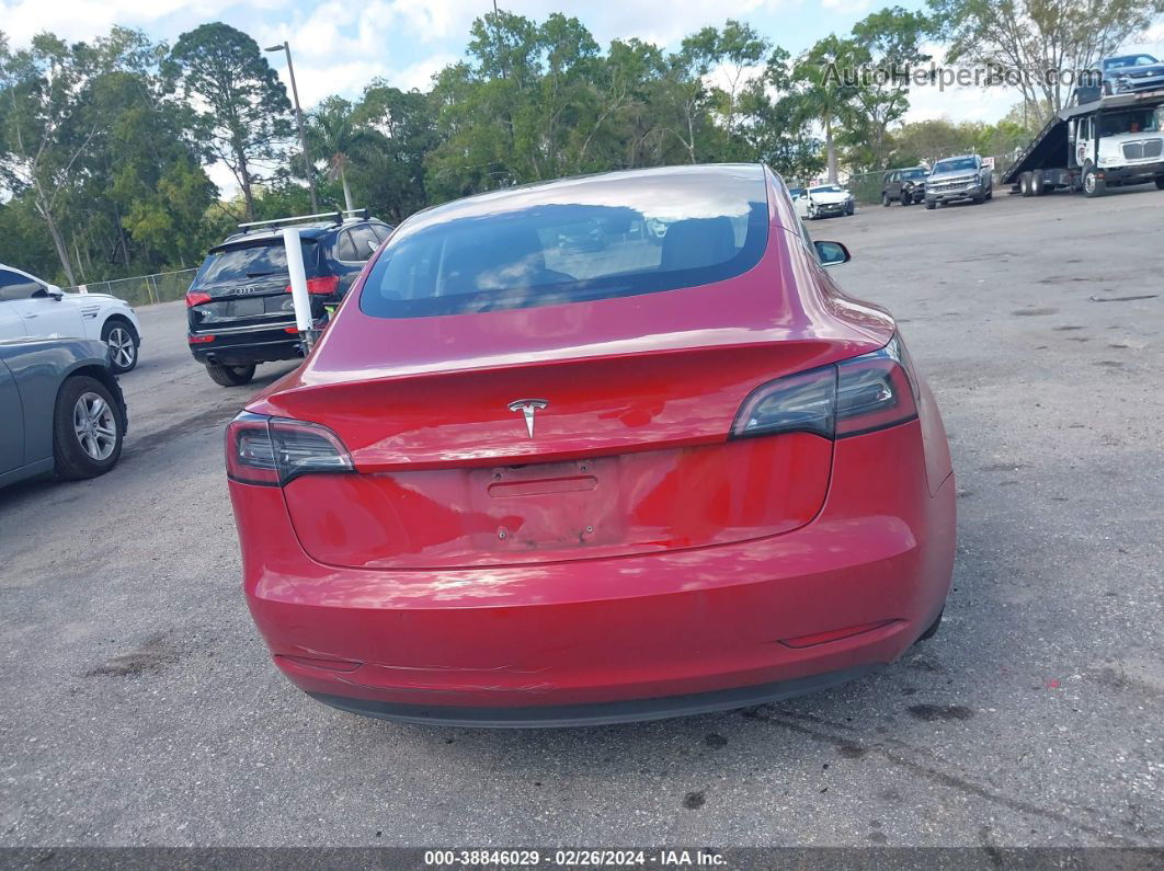 2018 Tesla Model 3 Long Range/mid Range Red vin: 5YJ3E1EA2JF022347