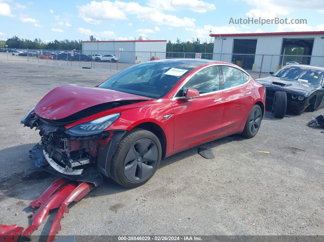 2018 Tesla Model 3 Long Range/mid Range Red vin: 5YJ3E1EA2JF022347